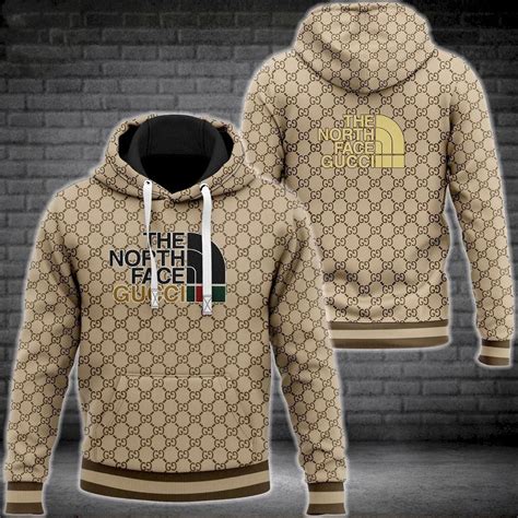 gucci northface t shirt|gucci north face hoodie brown.